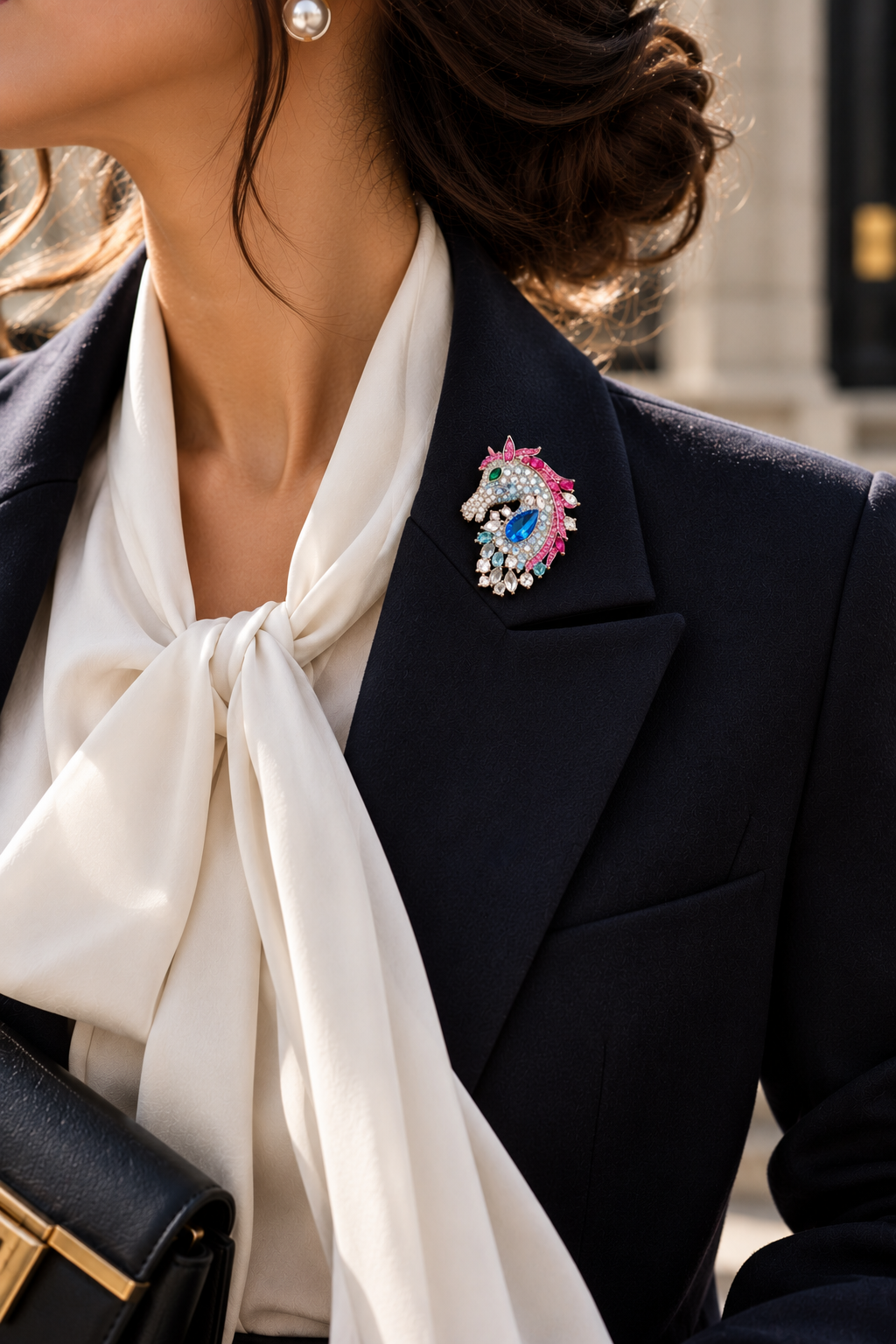 Rebel Beauty – Multicolour Crystal Horse Brooch