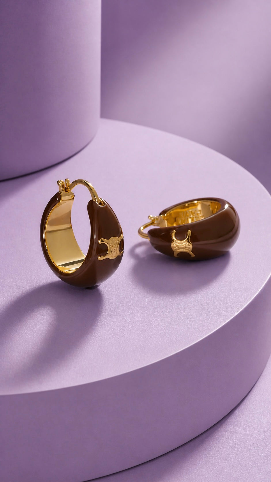 Rogue Hoop - Gold Plated Enamel Hoop Earrings