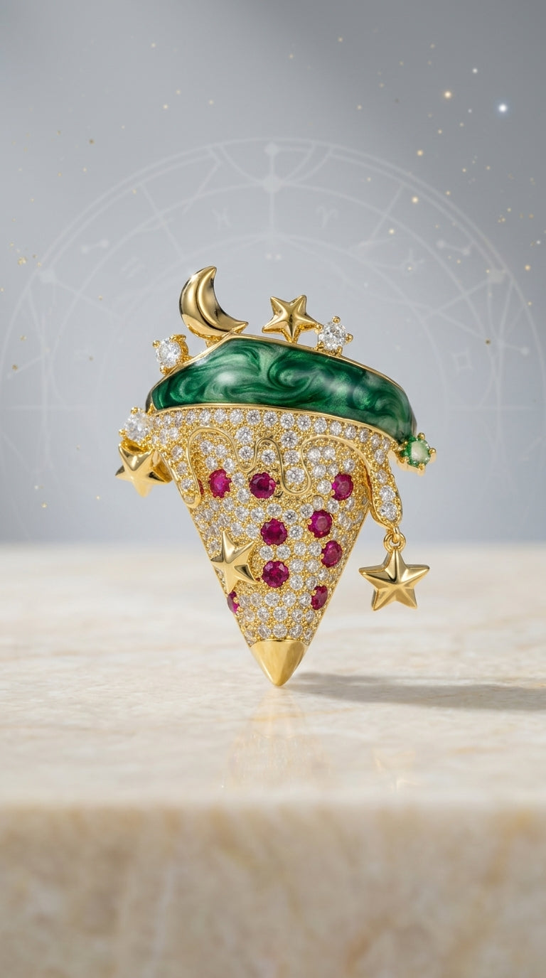 Rich Snack - Crystal Ice Cream Cone Brooch