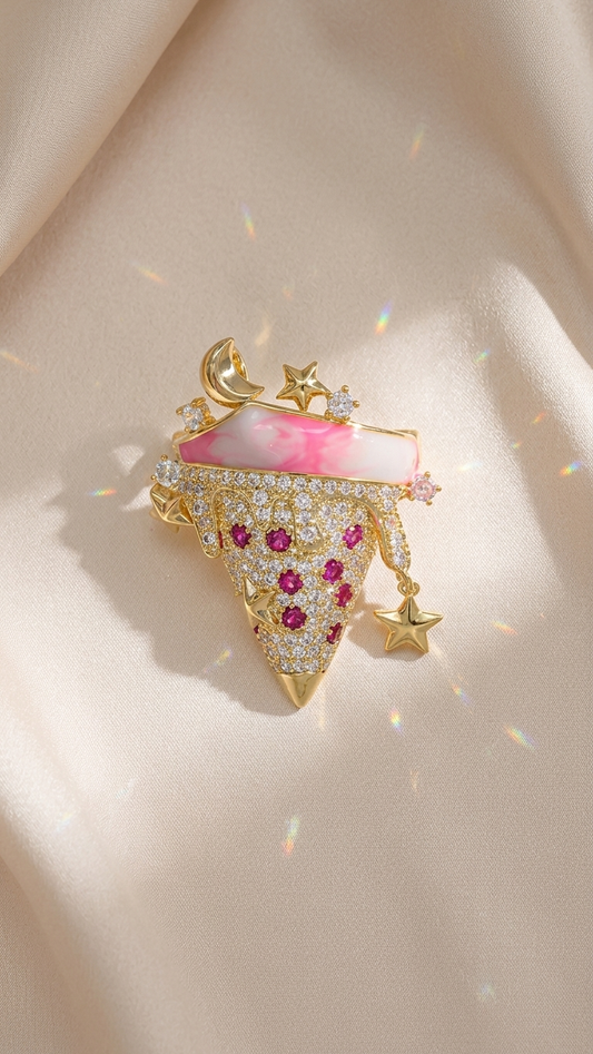 Rich Snack - Crystal Ice Cream Cone Brooch